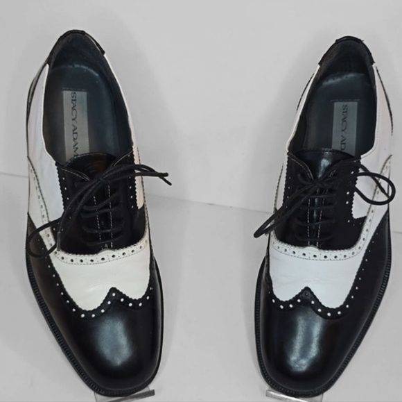 Stacy Adams Other - Stacy Adams Black and White Wingtip Brogue Leather Oxfords